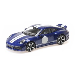 Porsche 911 992 Sport Classic 2022 Blue Met Stripe Minichamps 155062006