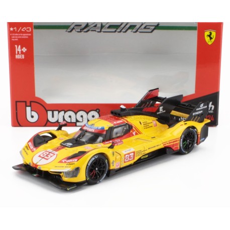 Ferrari 499P 3.0L Turbo V6 83 24 Heures du Mans 2024 Bburago 18-01983-83