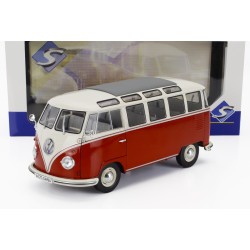Volkswagen T1 Samba Minibus 1962 Red White Solido S1813402