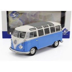 Volkswagen T1 Samba Minibus 1962 Light Blue White Solido S1813401
