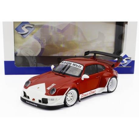 Porsche 911 993 RWB Bodykit Porco Rosso Coupe 2020 White Red Solido S1808505