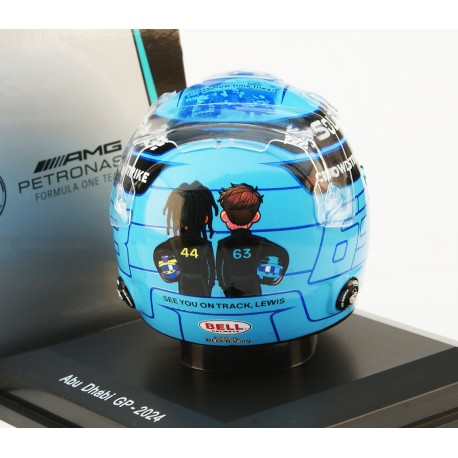 Casque Helmet 1/5 George Russell Mercedes F1 Abu Dhabi 2024 Spark 5HF182