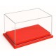 Vitrine Casque 1/2 Helmet Display Box Leather Base Red Atlantic 11002