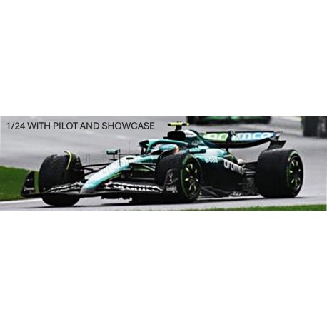 Aston Martin Mercedes AMR25 with showcase 18 Lance Stroll F1 2025 Bburago BU28070-S