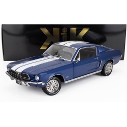 Ford Mustang GT Fastback Coupe 1968 Blue White KK Scale KKDC120224