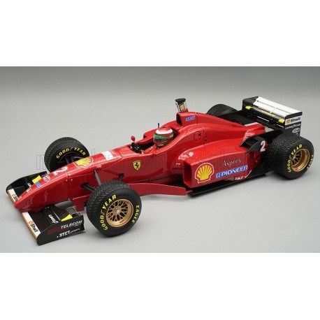 Ferrari F310 with driver and rain tyres 2 Eddie Irvine F1 Espagne 1996 Tecnomodel TMD18-332D
