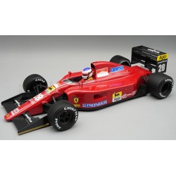 Ferrari 642 with driver and rain tyres 28 Jean Alesi F1 Angleterre 1991 Tecnomodel TMD18-335A