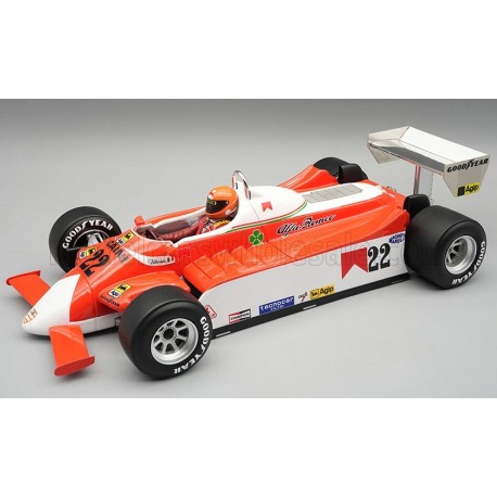 Alfa Romeo 179 with driver 22 Vittorio Brambilla F1 Pays Bas 1980 Tecnomodel TMD18-421A