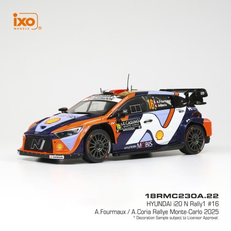 Hyundai I20 N Rally1 16 3rd Rallye Monte Carlo 2025 Adrien Fourmaux - Alexandre Coria IXO 18RMC230A