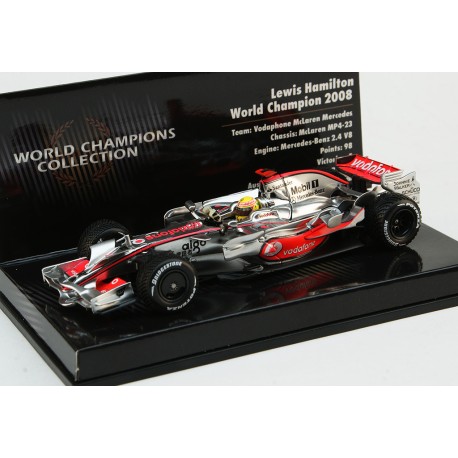 McLaren Mercedes MP4/23 22 F1 World Champion Grand Prix du Brésil 2008 Lewis Hamilton Minichamps 530084332