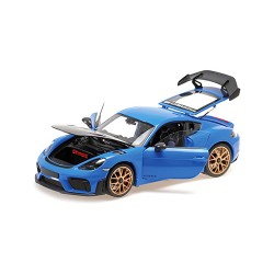 Porsche Cayman GT4RS 2021 Blue with Weissach Package Minichamps 110062121