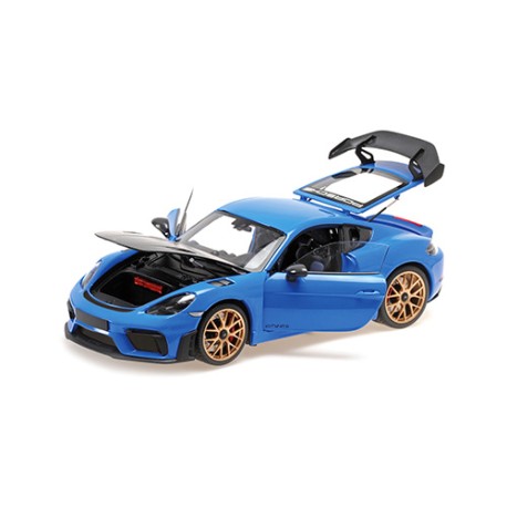 Porsche Cayman GT4RS 2021 Blue with Weissach Package Minichamps 110062121