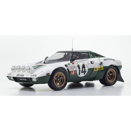 Lancia Stratos HF Alitalia night version 14 Winner Rallye Monte Carlo 1975 Sandro Munari - Mario Mannucci Kyosho 08130E
