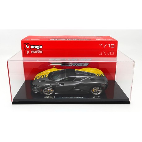 Ferrari Daytona SP3 Closed Roof Special Livery 2022 Giallo Modena Shiny Carbon Bburago BU16912-02235
