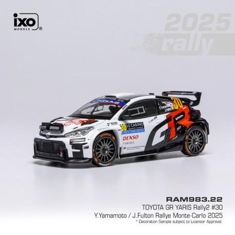 Toyota Yaris GR Hybrid Rally2 30 Rallye Monte Carlo 2025 Yuki Yamamoto - James Fulton IXO RAM983