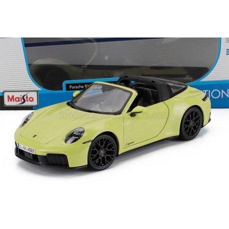 Porsche 911 992-2 Targa 4 GTS Hybrid 2024 Yellow Maisto 31470Y