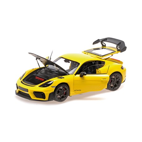 Porsche Cayman GT4RS 2021 Yellow with Weissach Package Minichamps 110062124