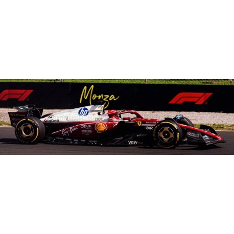 Ferrari SF-25 with driver 16 Charles Leclerc F1 Italie Monza 2025 Bburago BU36852MON-16-HC