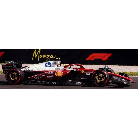 Ferrari SF-25 with driver 44 Lewis Hamilton F1 Italie Monza 2025 Bburago BU36852MON-44-HC
