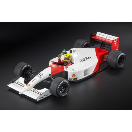 McLaren&nbsp;Honda MP4/6 with driver 1 Ayrton Senna F1 Winner Brésil 1991 GP Replicas GP12-29AWD