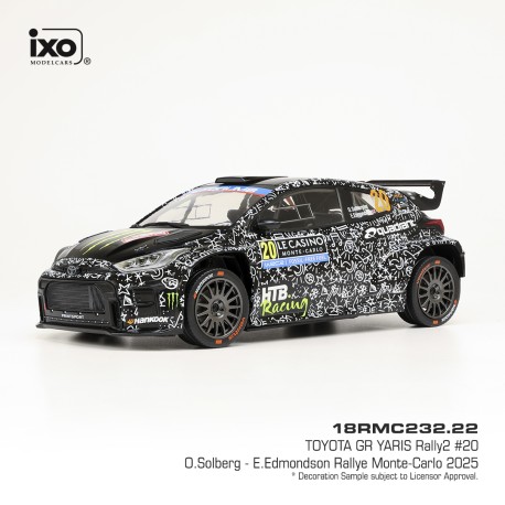 Toyota Yaris GR Hybrid Rally2 20 Rallye Monte Carlo 2025 Oliver Solberg - Elliot Edmondson IXO 18RMC232