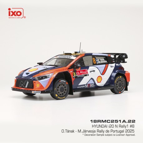 Hyundai i20 N Rally1 8 Rallye du Portugal 2025 O. Tanak - M. Jarveoja IXO 18RMC251A