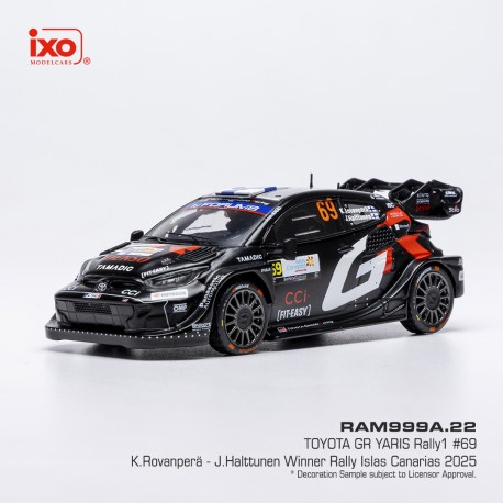 Toyota GR Yaris Rally1 69 Rallye des Iles Canaries 2025 K. Rovanpera - J. Halttunen IXO RAM999A