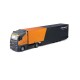 Mercedes Benz Actros 2 Gigaspace Transporter with McLaren MCL38 4 Lando Norris F1 2024 Bburago 18-38401