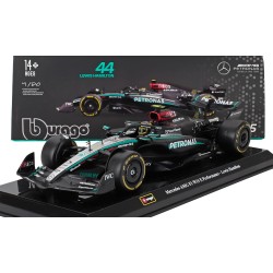 Mercedes W15 EQ Performance with showcase 44 Lewis Hamilton F1 2024 Bburago BU28063-H