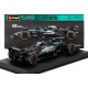 Mercedes AMG W16 with driver and showcase 63 George Russell F1 2025 Bburago BU38238-R