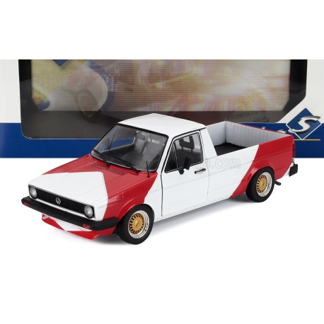 Volkswagen Caddy MKI Racing Tribute 1982 White Red Solido S1803512