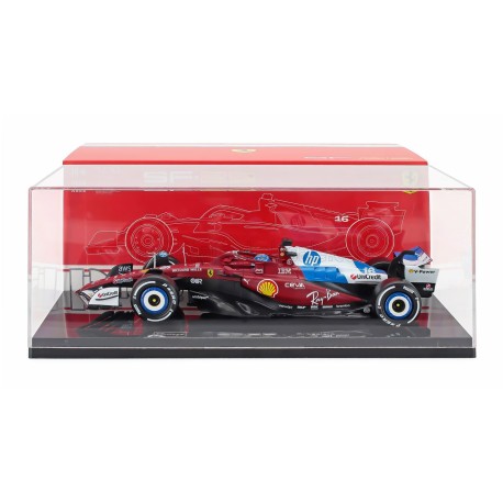 Ferrari SF-25 with showcase 16 Charles Leclerc F1 Miami 2025 BBurago 18-16822-16-MIAMI-VET