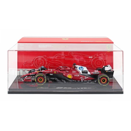 Ferrari SF-25 with showcase 16 Charles Leclerc F1 2025 BBurago 18-16822-16-VET