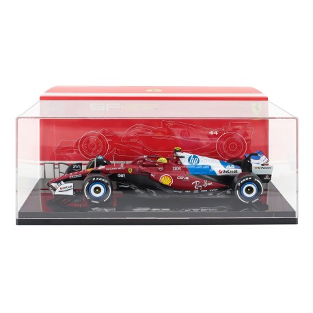 Ferrari SF-25 with showcase 44 Lewis Hamilton F1 Miami 2025 BBurago 18-16822-44-MIAMI-VET