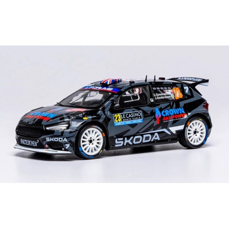 Skoda Fabia RS Rally2 23 Rallye Monte Carlo 2025 Gus Greensmith - Konstantin Aleksandrov IXO RAM979