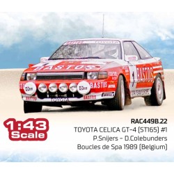 Toyota Celica Gt-4 St165 1 Rallye Boucles de Spa 1989 P. Snijers - D. Colebunders IXO RAC449B