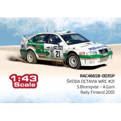 Skoda Octavia WRC 21 Rallye de Finlande 2001 S. Blomqvist - A. Goni IXO RAC466SB-003SP