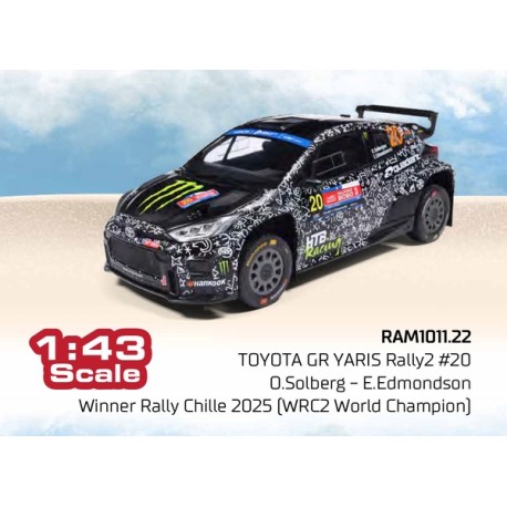 Toyota GR Yaris Rally2 20 WRC2 World Champion Rallye Chili 2025 O. Solberg - E. Edmondson IXO RAM1011