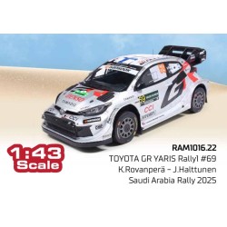 Toyota GR Yaris Rally1 69 Rallye d'Arabie Saoudite 2025 K. Rovanpera - J. Halttunen IXO RAM1016