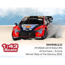 Hyundai i20 N Rally1 16 Winner Rallye du Dévoluy 2025 A. Fourmaux - A. Coria IXO RAM1018LQ
