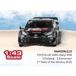 Toyota GR Yaris Rally1 99 2nd Rallye du Dévoluy 2025 O. Solberg - E. Edmonson IXO RAM1019LQ