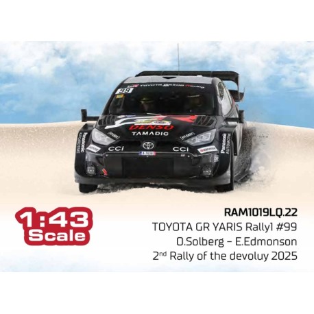 Toyota GR Yaris Rally1 99 2nd Rallye du Dévoluy 2025 O. Solberg - E. Edmonson IXO RAM1019LQ