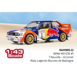 BMW M3 E30 1 Rallye Legend Boucles de Bastogne 2025 T. Neuville - A. Cornet IXO RAM989
