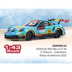 Porsche 992 Rally GT 1 Rallye de Wallonie 2025 C. Cherain - D. Withers IXO RAM1004