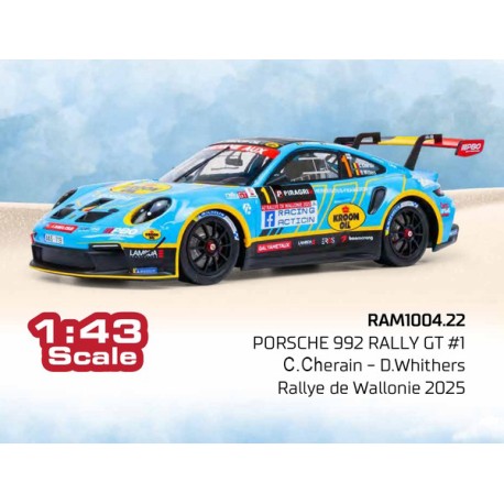 Porsche 992 Rally GT 1 Rallye de Wallonie 2025 C. Cherain - D. Withers IXO RAM1004