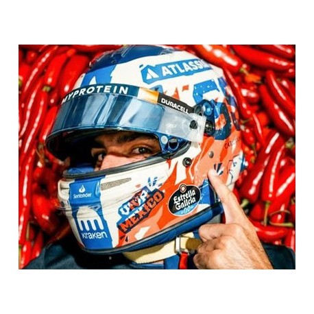 Casque Helmet 1/5 Carlos Sainz Jr F1 Mexico 2025 Spark 5HF234