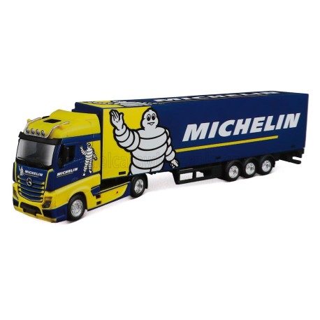 Mercedes Benz Actros 2 Gigaspace Truck Cassonato Michelin 2016 Bburago BU31460
