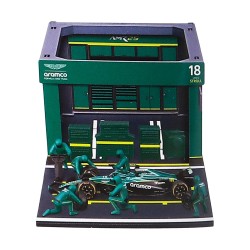 Aston Martin AMR25 Diorama Garage Pit-Stop 18 Lance Stroll F1 2025 Bburago BU38460-18