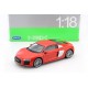 Audi R8 V10 Rouge 2016 Welly 18052R