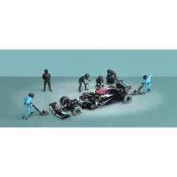 Formula Pit Crew Figures Team Black American Diorama AD-2444